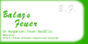 balazs feuer business card